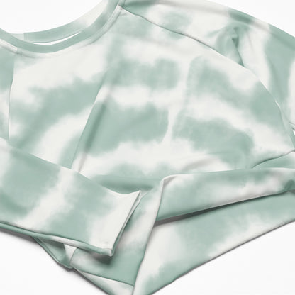 Recycled long-sleeve crop top