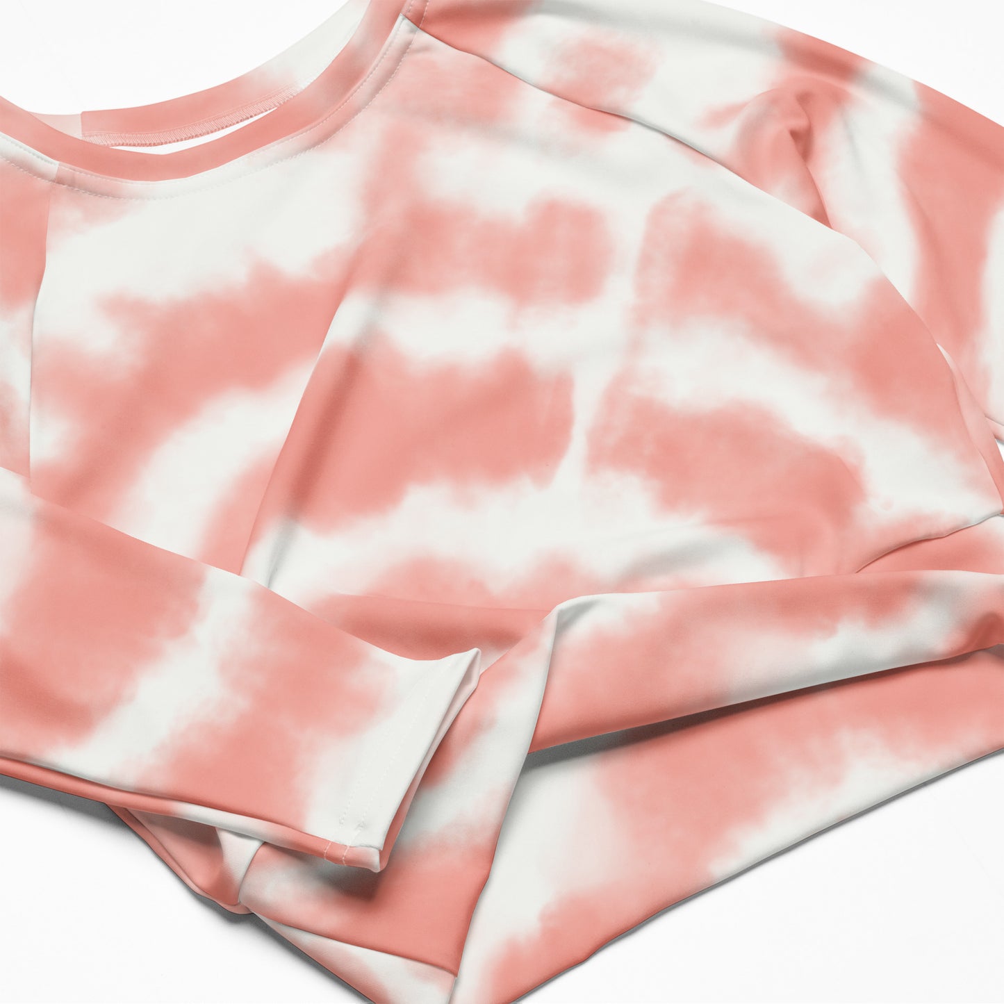 Recycled long-sleeve crop top